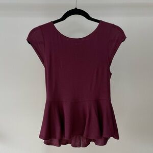 Alice + Olivia Zip-Back Peplum Top